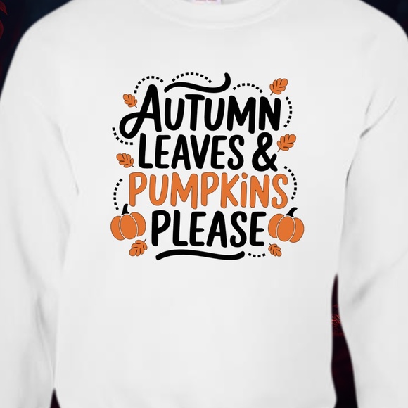 Fall "Autumn Leaves & Pumpkins Please" Sweater - Picture 2 of 4